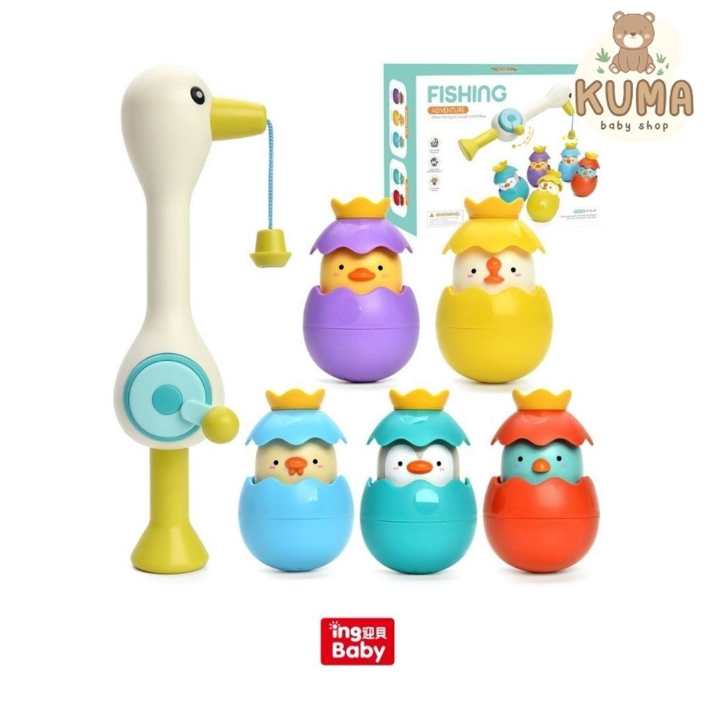 Ingbaby Pet Animal Eggs Splash Water Bath Toys Mainan Mandi Anak Memancing
