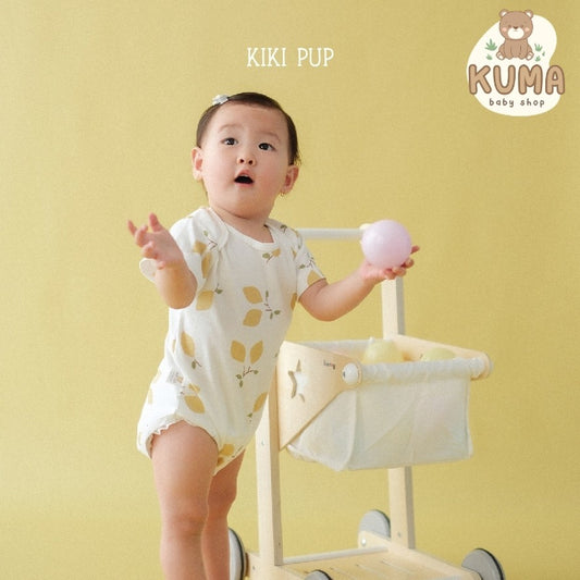 KIKI PUP - Short Sleeve Bodysuit  (Tropical Fruits)  - Jumper/Onesies/Baju terusan bayi polos