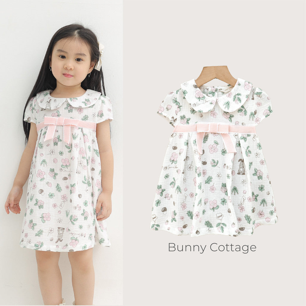 Harlow Kids - Kath Dress/Dress Anak Perempuan/ Dress Lengan panjang/ Dress Anak Korea
