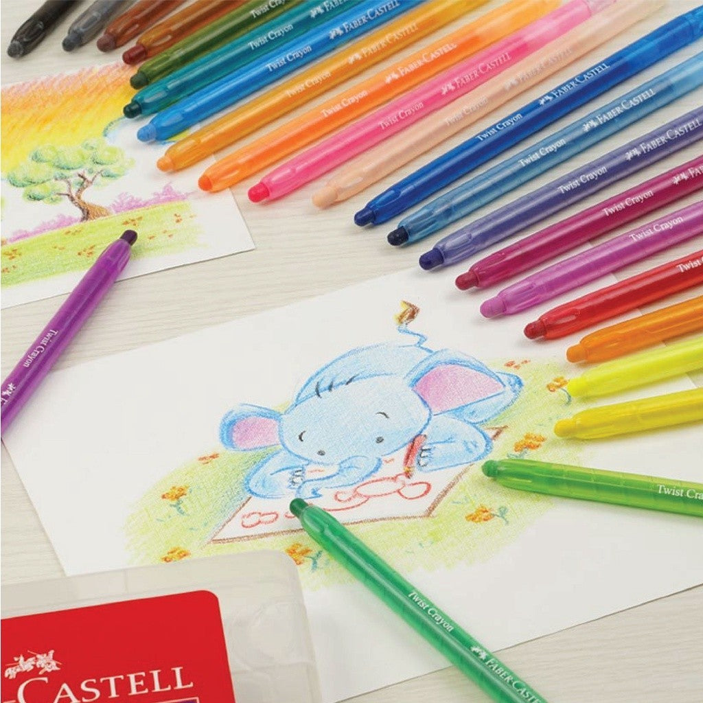 Faber-Castell Twist Crayon set 12 Krayon Set Anak TK