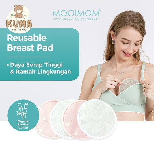 Mooimom Organic Bamboo Reusable Nursing Pads