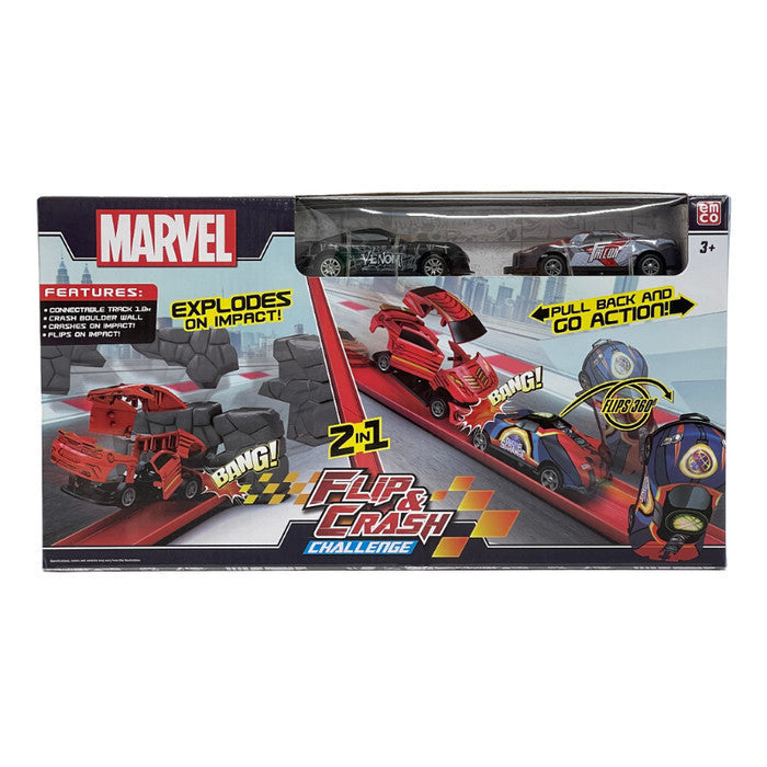 Mainan Mobil-mobilan Emco Marvel Flip & Crash Challenge