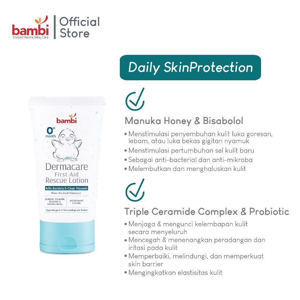 Bambi Baby Dermacare First Aid Rescue Lotion 50ml Anti Luka Antiseptic Anak & Bayi
