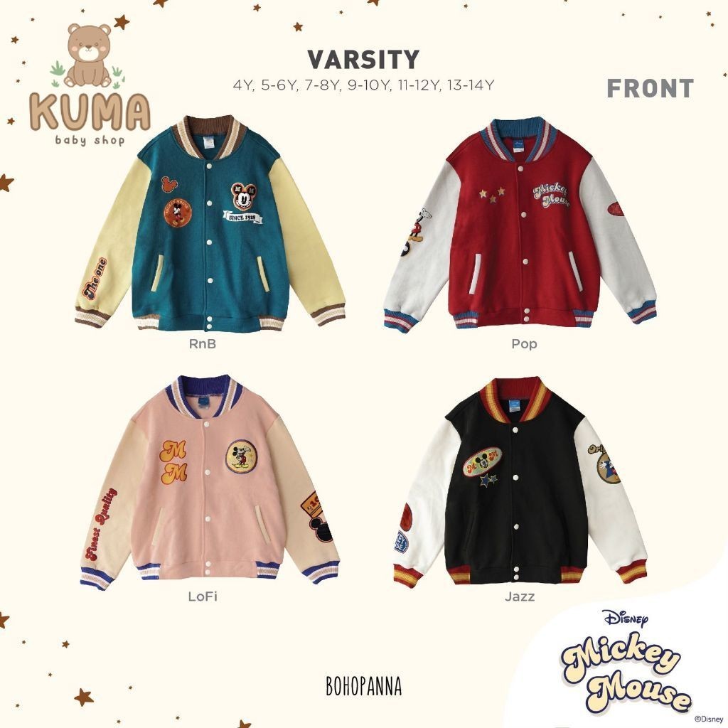 BOHOPANNA - BOHOPANNA X DISNEY - VARSITY JACKET - Jaket Anak