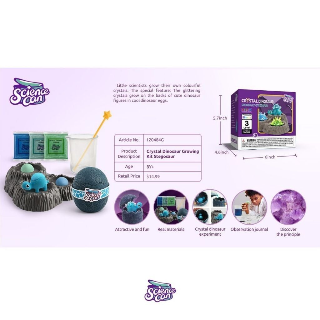 Sciencecan Crystal Dinosaur - Ankylosaurus Mainan Edukasi Anak