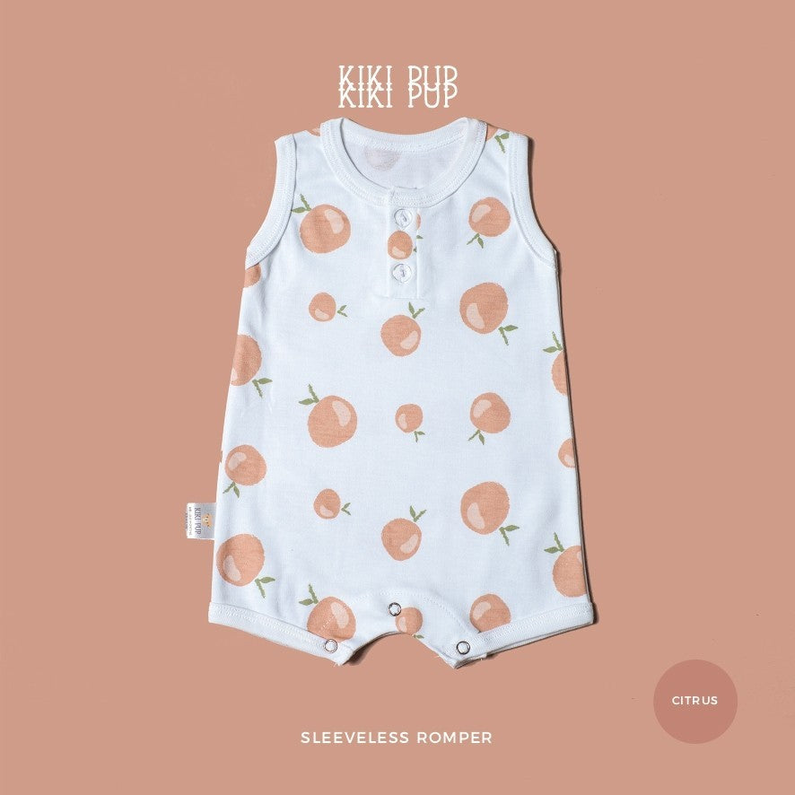 KIKI PUP - Sleeveless Romper  (Tropical Fruits) - Jumper/Playsuit/Baju terusan bayi polos