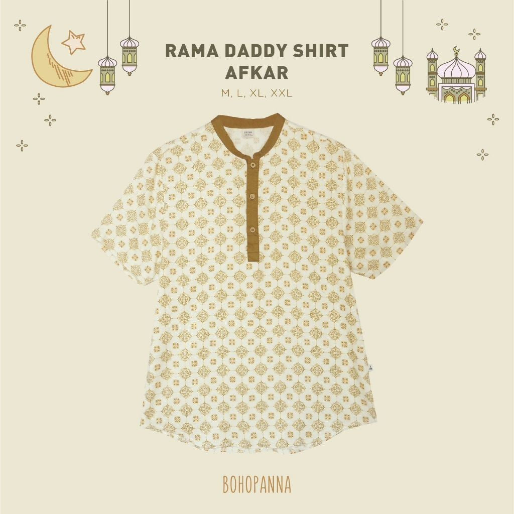 BOHOPANNA - RAYA COLLECTION - RAMA DADDY SHIRT - Baju Muslim Pria - Baju Muslim Laki-Laki - Baju Koko - Atasan Laki-Laki