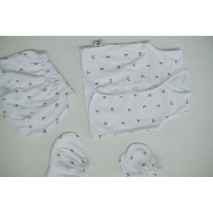 Cocopop Baby COCO Printing Sleveless Button ( Baju Motif Kaos Katun ) Baju Set Bayi Tanpa Lengan