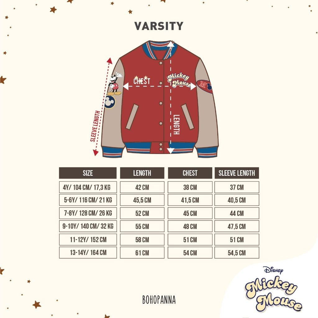 BOHOPANNA - BOHOPANNA X DISNEY - VARSITY JACKET - Jaket Anak