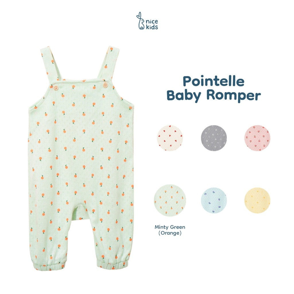Nice Kids - Pointelle Baby Romper (Jumper Bayi New Born Unisex 0-12 Bulan)