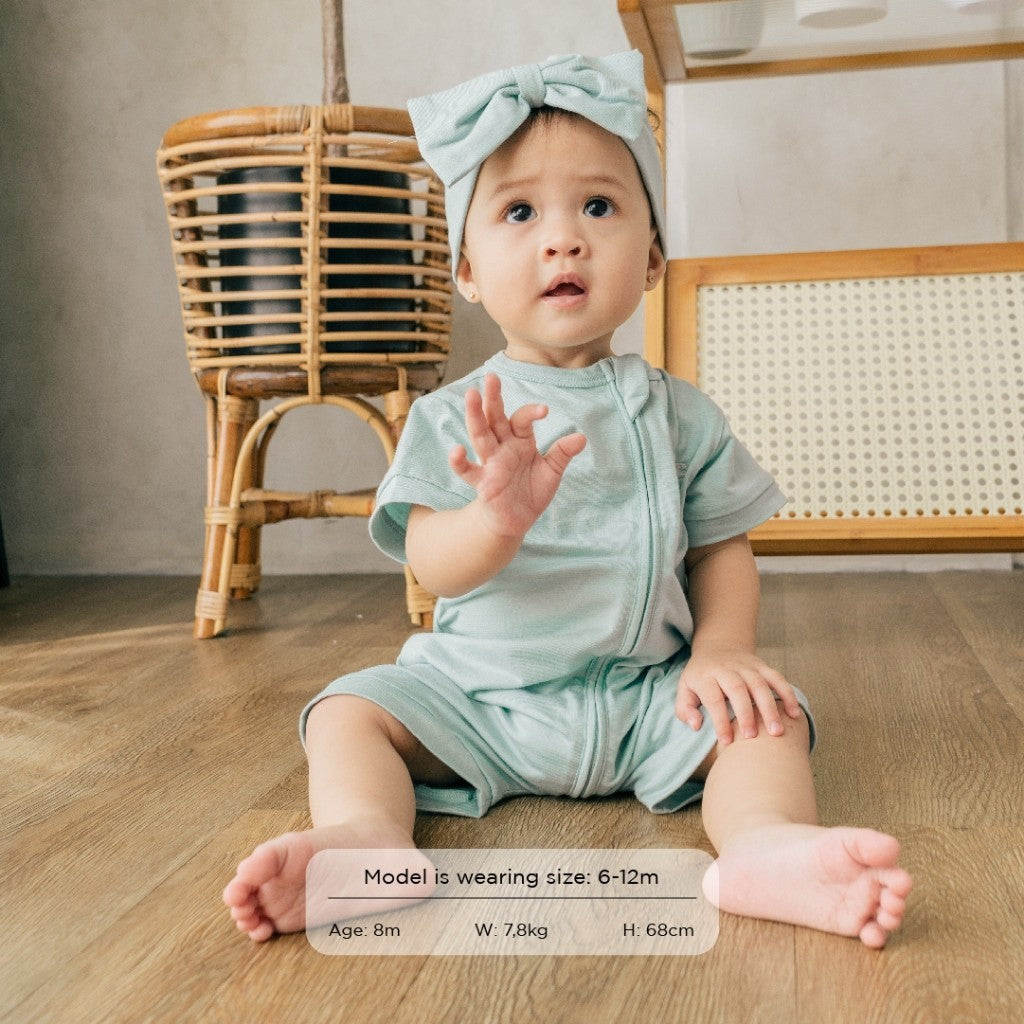 Little Palmerhaus - Baby Zippy Playsuit 9.0 (Jumper Bayi Lengan Pendek)