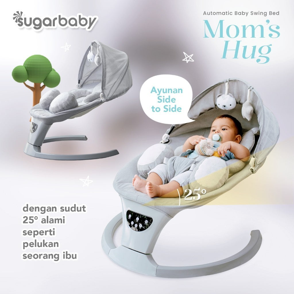 Sugar Baby Moms Hug Automatic Baby Swing Bed/ Ayunan Bayi/ Bouncer Bayi