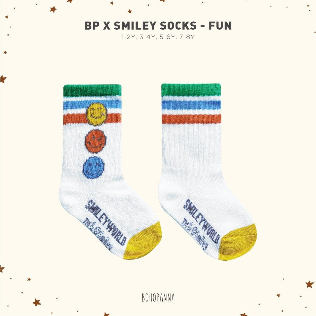 BOHOPANNA - BOHOPANNA X SMILEY - SOCK - Kaos Kaki