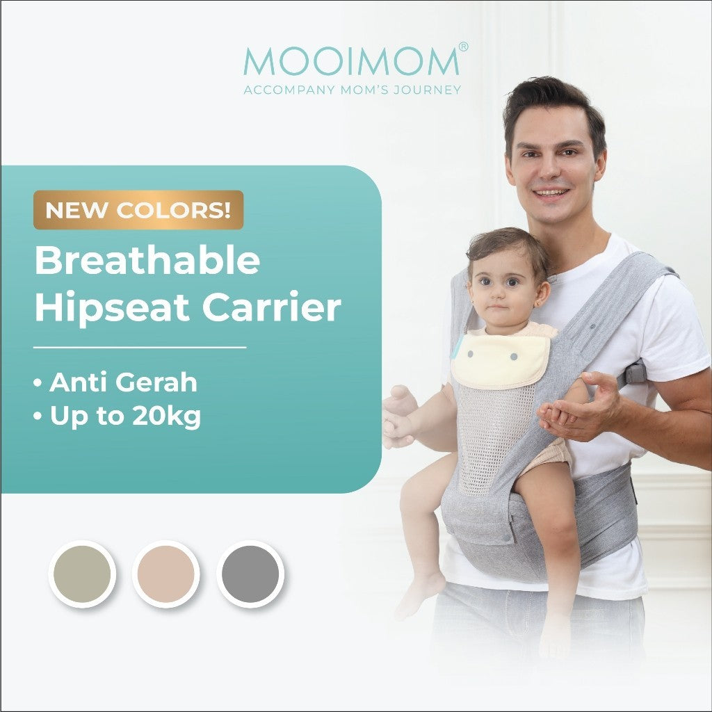 Gendongan Bayi Hipseat Tidak Gerah & Simple - Breathable Hipseat Carrier MOOIMOM