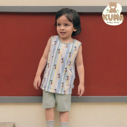 Little Palmerhaus - Mickey and Friends Sleeveless Set (Setelan Baju Anak Lengan Buntung)