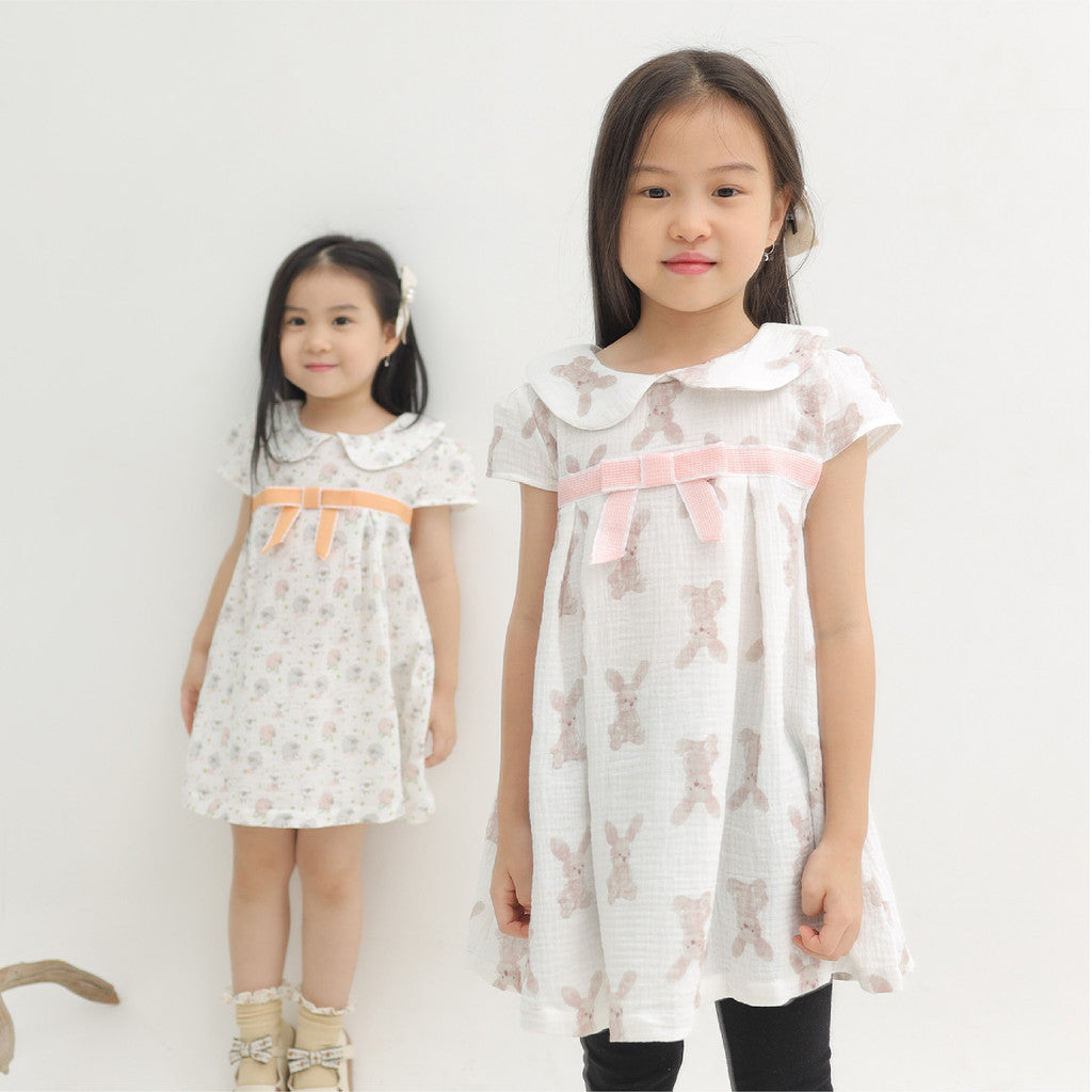 Harlow Kids - Kath Dress/Dress Anak Perempuan/ Dress Lengan panjang/ Dress Anak Korea