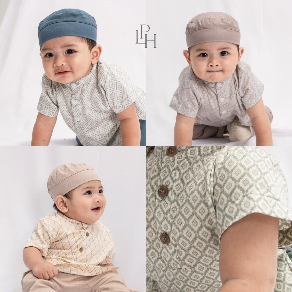 Little Palmerhaus - Rayan Baby Koko Set & Peci - setelan raya koko bayi muslim ramadhan baju lebaran bayi