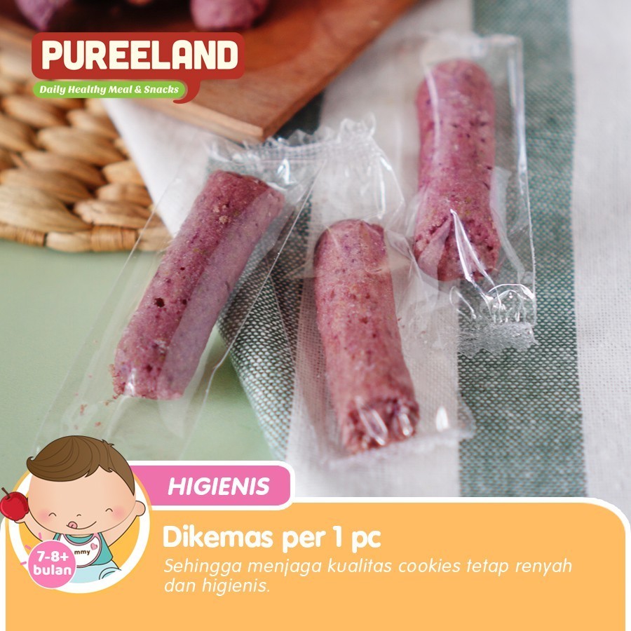Pureeland Baby Cookies 7 - 8 Bulan  / MPASI Bayi Organik / Makanan Bayi / Snack Bayi / Biskuit Bayi