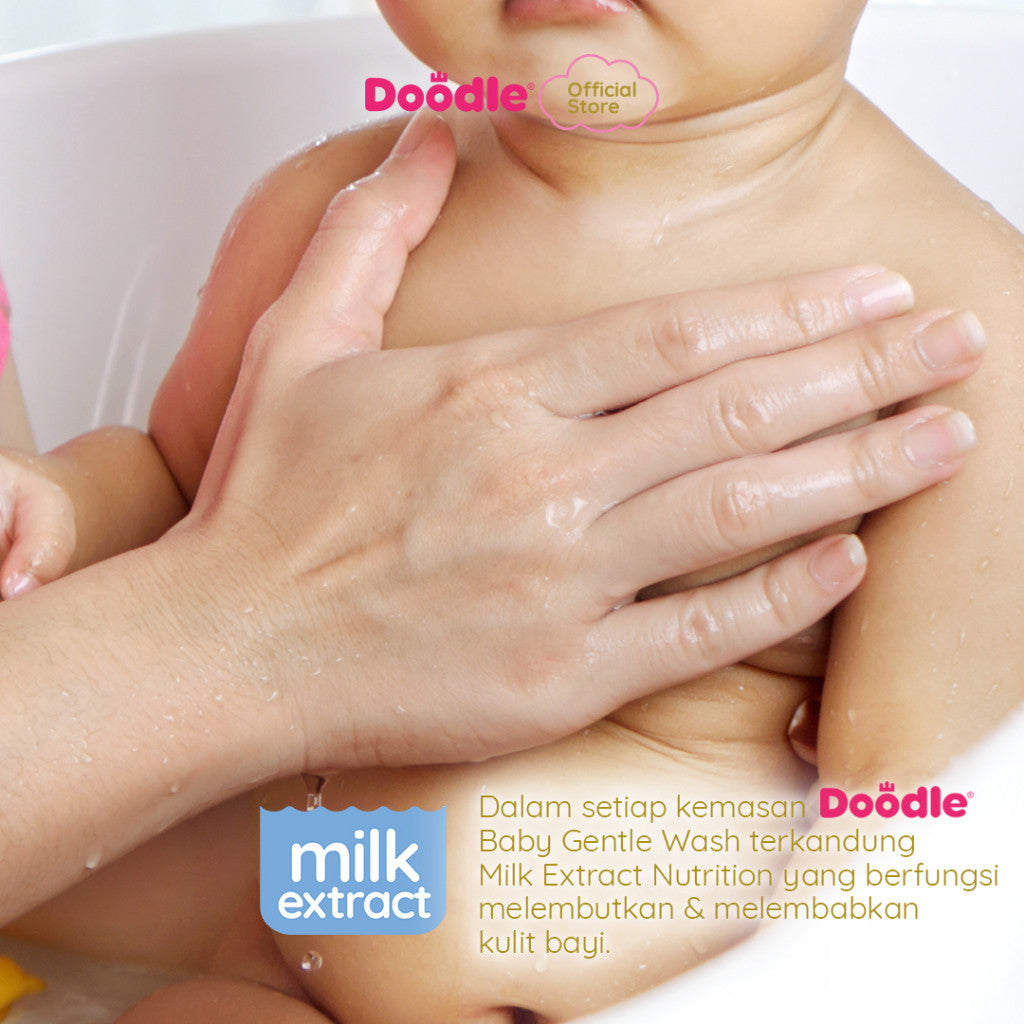 Doodle Baby Gentle Wash (The Sibin: a duck method) | Sabun Mandi Bayi Mandi Biasa dan Mandi Kering (Mandi Bebek) | 150ml