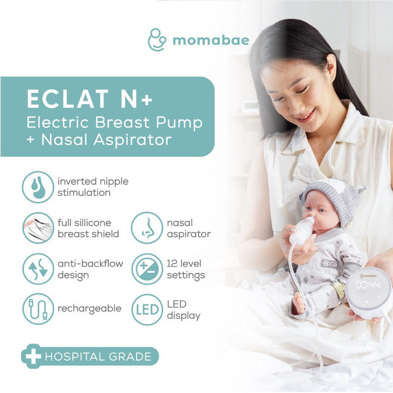 MOMABAE - ECLAT N+ Double Breast Pump / Pompa ASI Elektrik / Breast Pump Electric / Pumping ASI Elektrik Portable