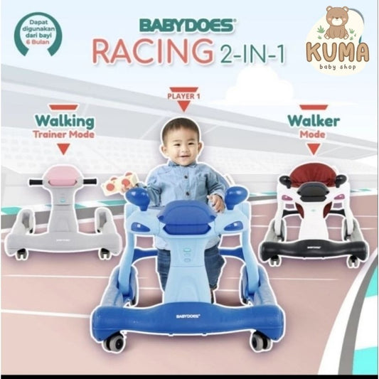 Baby Walker Racing 2in1 / Alat Bantu Jalan Babydoes