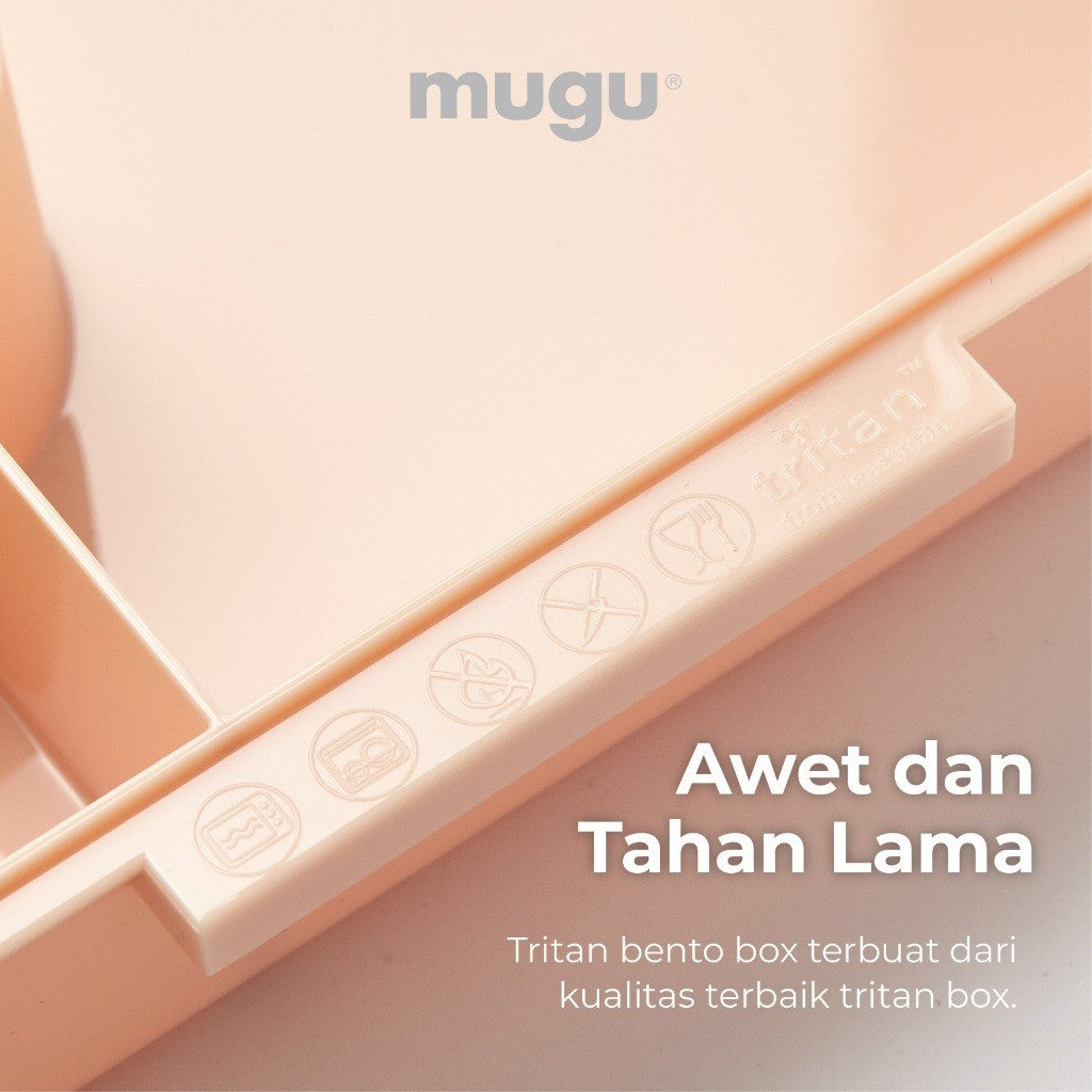 Mugu Hearts Mate Tritan Bento Box | Tempat Makan Anak | Lunch Box | Kotak Bekal
