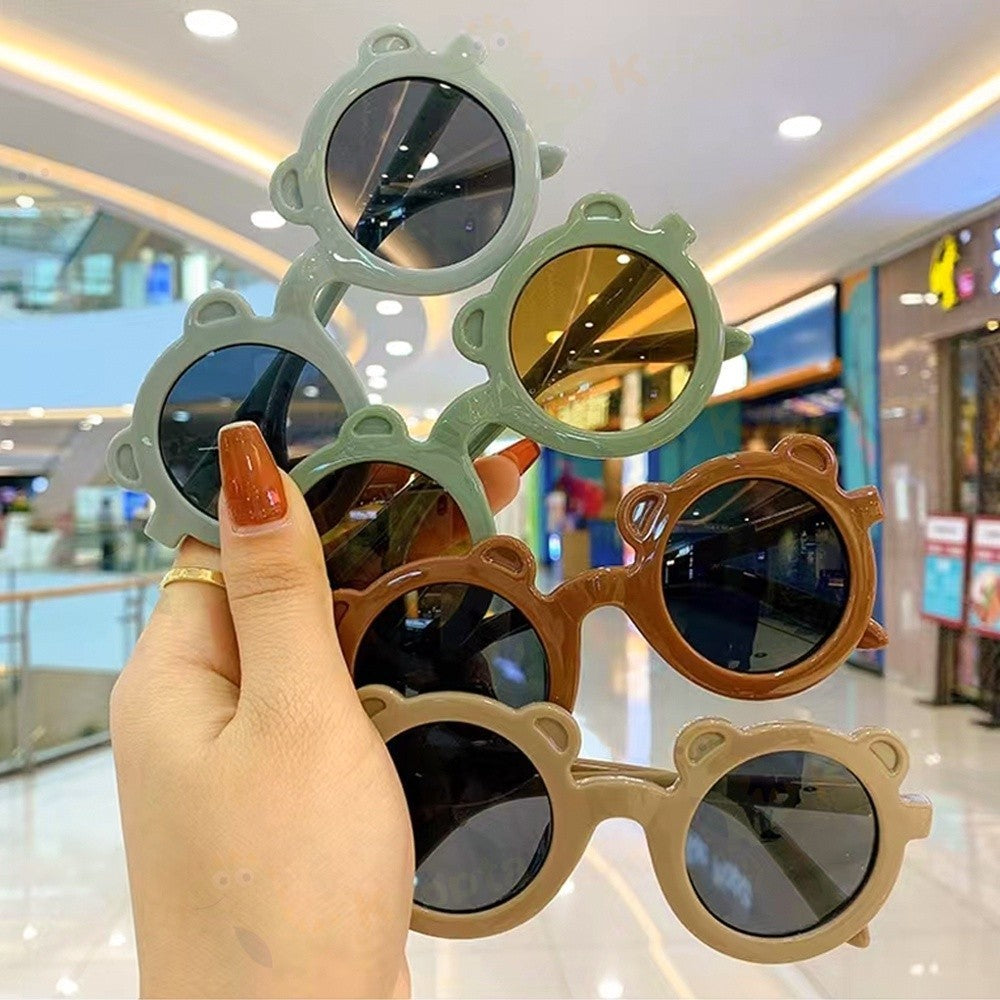 Kyopta Kacamata anak bentuk telinga beruang Kacamata hitam anak import kids sunglasses