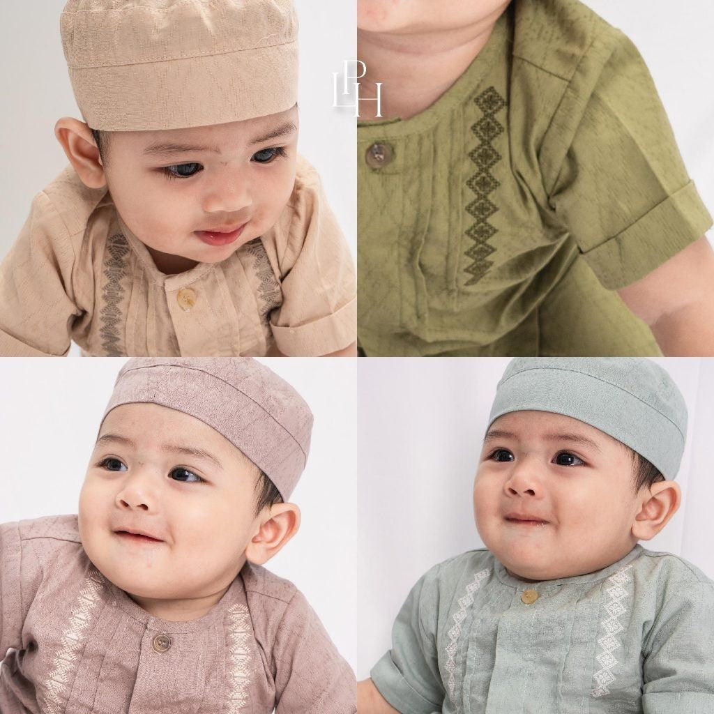 Little Palmerhaus - Rayan Baby Koko Set & Peci - setelan raya koko bayi muslim ramadhan baju lebaran bayi