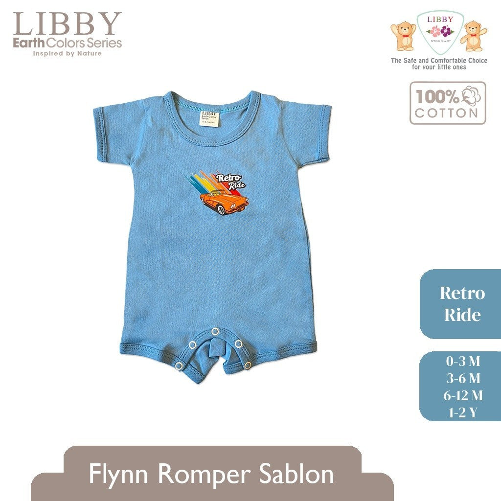 LIBBY Earth Jumpsuit Playsuit Bayi & Anak Laki-laki Flynn Romper Sablon 0-2 Tahun (1 STEL) Terusan bayi Bodysuit