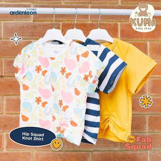 ARDENLEON Atasan Kaos Anak Perempuan Hip Squad Knot Shirt