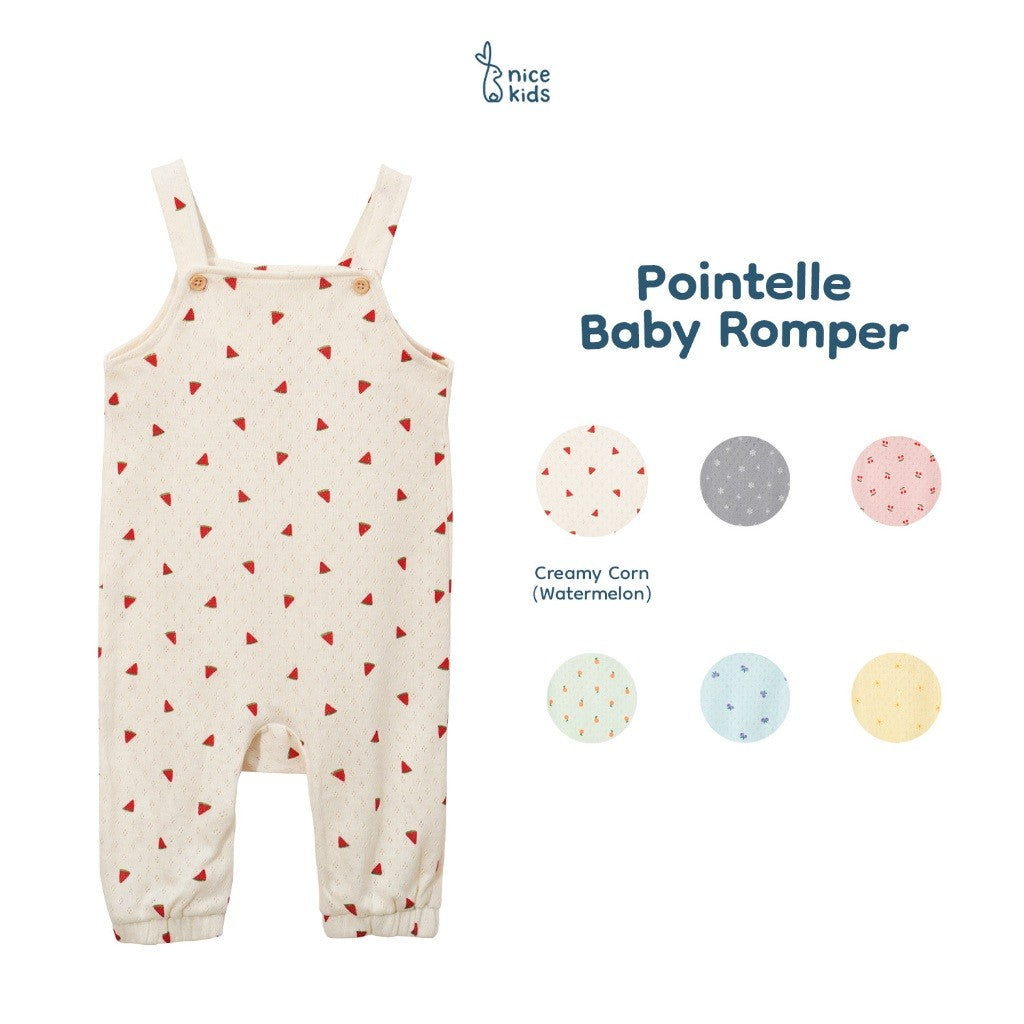 Nice Kids - Pointelle Baby Romper (Jumper Bayi New Born Unisex 0-12 Bulan)