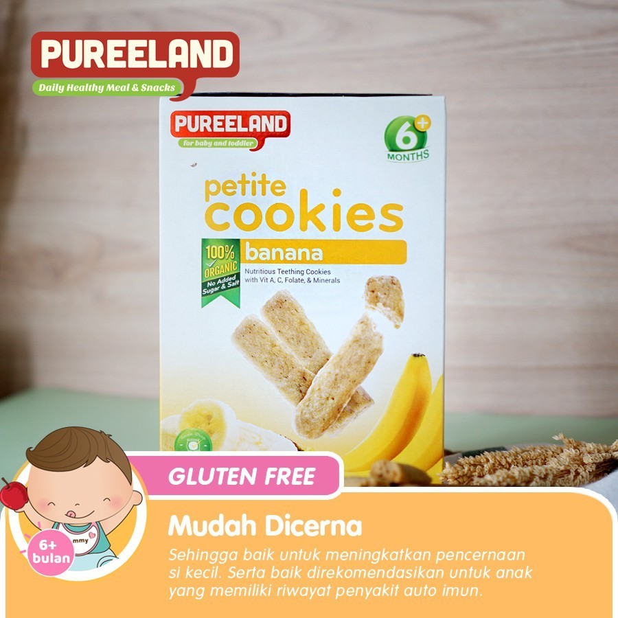 Pureeland Baby Cookies 6 Bulan / MPASI Bayi Organik / Makanan Bayi / Snack Bayi / Biskuit Bayi