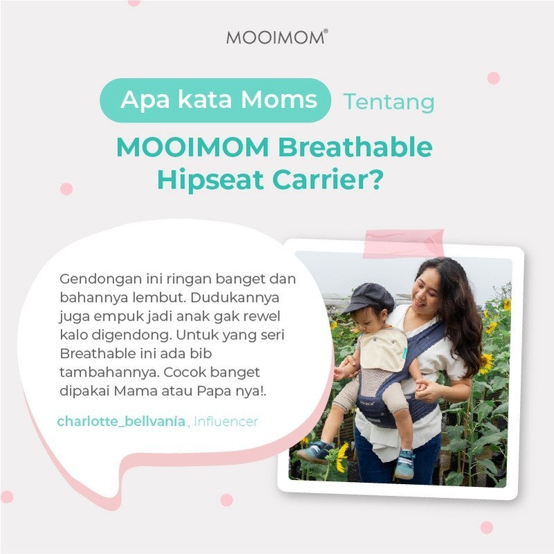 Gendongan Bayi Hipseat Tidak Gerah & Simple - Breathable Hipseat Carrier MOOIMOM