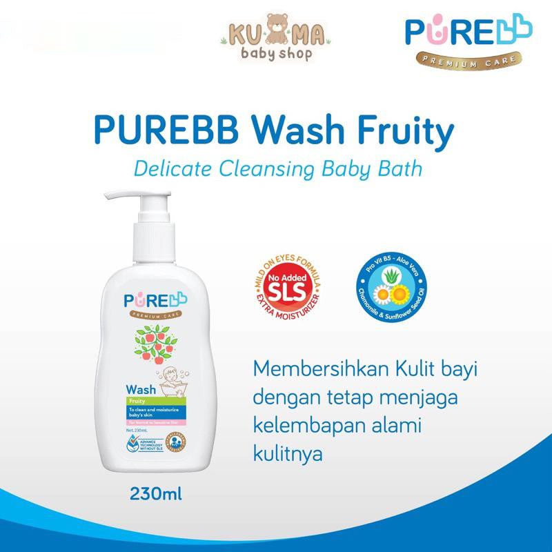Pure BB Wash Fruity 230ml Sabun Purebb