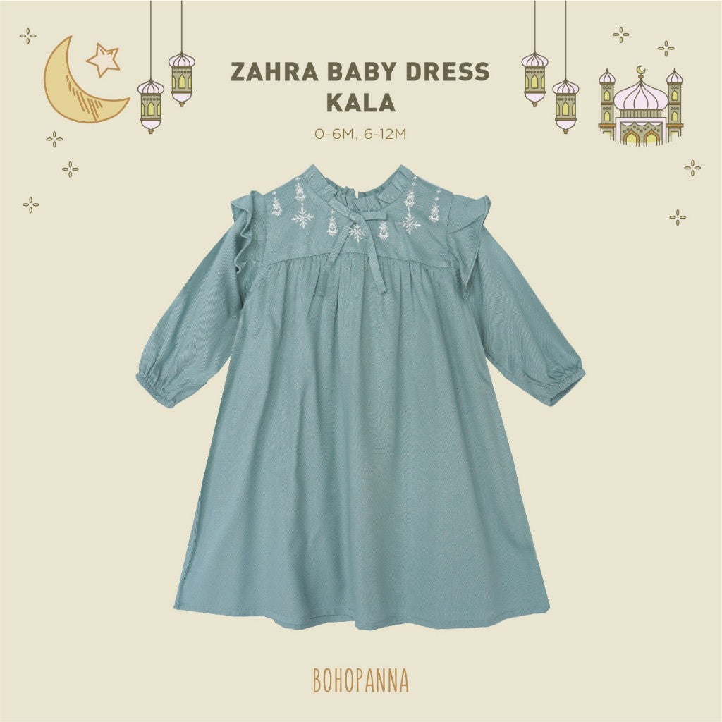 BOHOPANNA - RAYA COLLECTION - ZAHRA BABY DRESS - Dress Muslim Anak - Baju Muslim Anak Perempuan - Dress Anak Perempuan