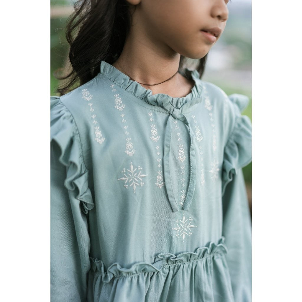 BOHOPANNA - RAYA COLLECTION - ZAHRA DRESS - Dress Muslim Anak - Baju Muslim Anak Perempuan - Dress Anak Perempuan