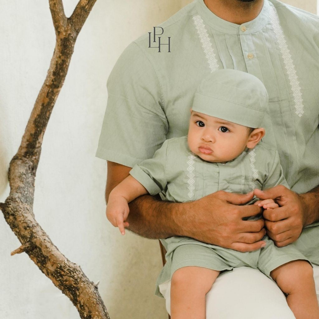Little Palmerhaus - Rayan Baby Koko Set & Peci - setelan raya koko bayi muslim ramadhan baju lebaran bayi