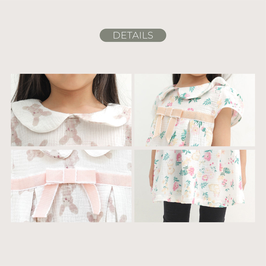 Harlow Kids - Kath Dress/Dress Anak Perempuan/ Dress Lengan panjang/ Dress Anak Korea