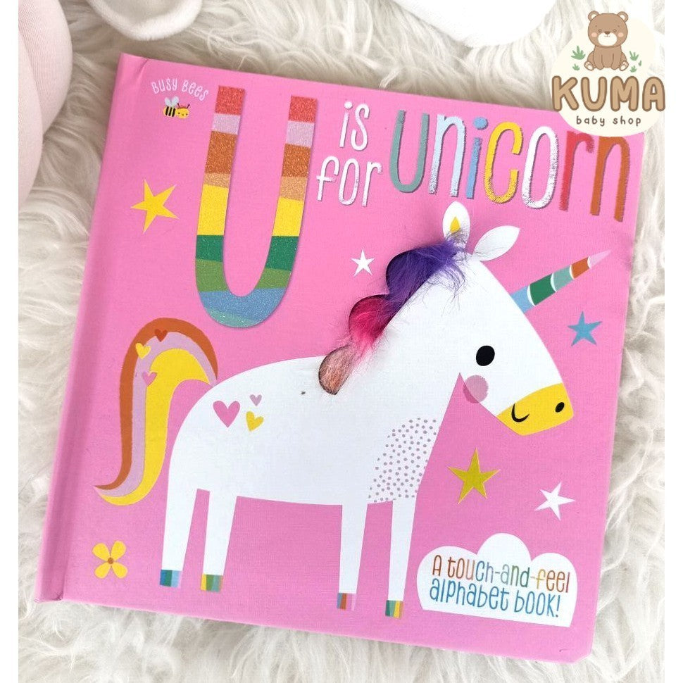 [Make Believe] Busy Bees - U Is For Unicorn Board book (A Touch-and-Feel Alphabet Book!)