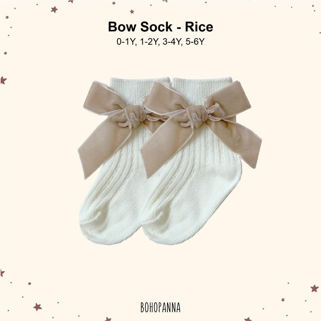BOHOPANNA - BOW SOCK - Kaos Kaki Bayi Anak Perempuan