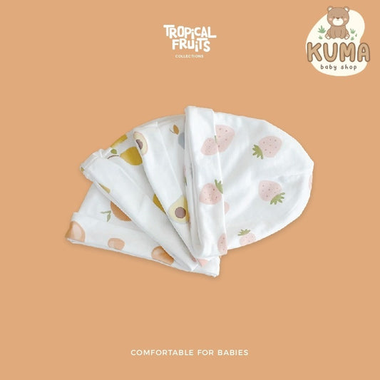 KIKI PUP - Beanie Hat (Tropical Fruits)- Topi bayi / Baby hat