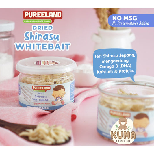 Pureeland Dried Shirasu Whitebait / Ikan Teri Shirasu Jepang Kering / MPASI Bayi