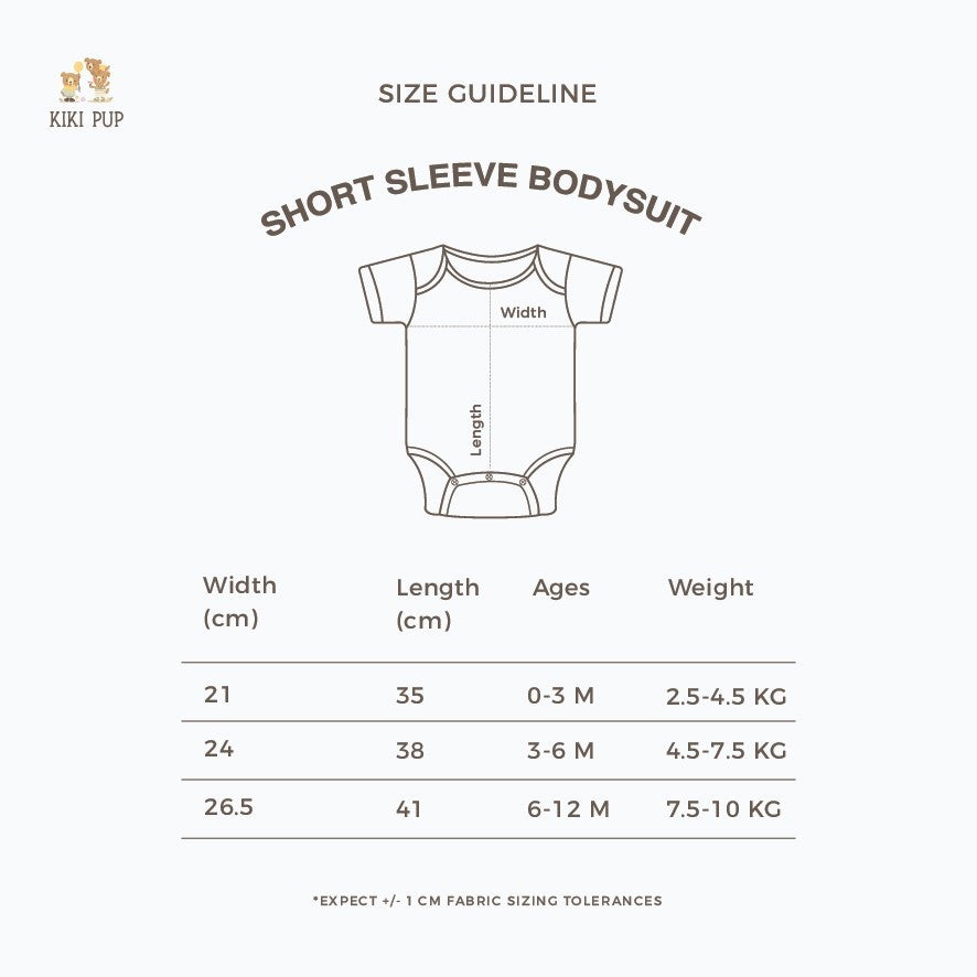 KIKI PUP - Short Sleeve Bodysuit  (Tropical Fruits)  - Jumper/Onesies/Baju terusan bayi polos