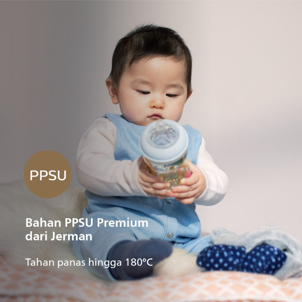 Philips Avent Natural PPSU Twin Bottle 1M+ 260ml SCF582/20 Botol Bayi