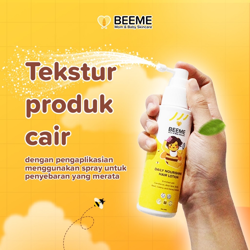 Beeme Daily Nourishing Hair Lotion Losion Rambut Kepala Bayi Kemiri 100ml