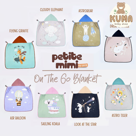 Petite Mimi PREMIUM On The Go Blanket - Selimut Topi Multifungsi untuk Apron Menyusui - SNI -Multiuse