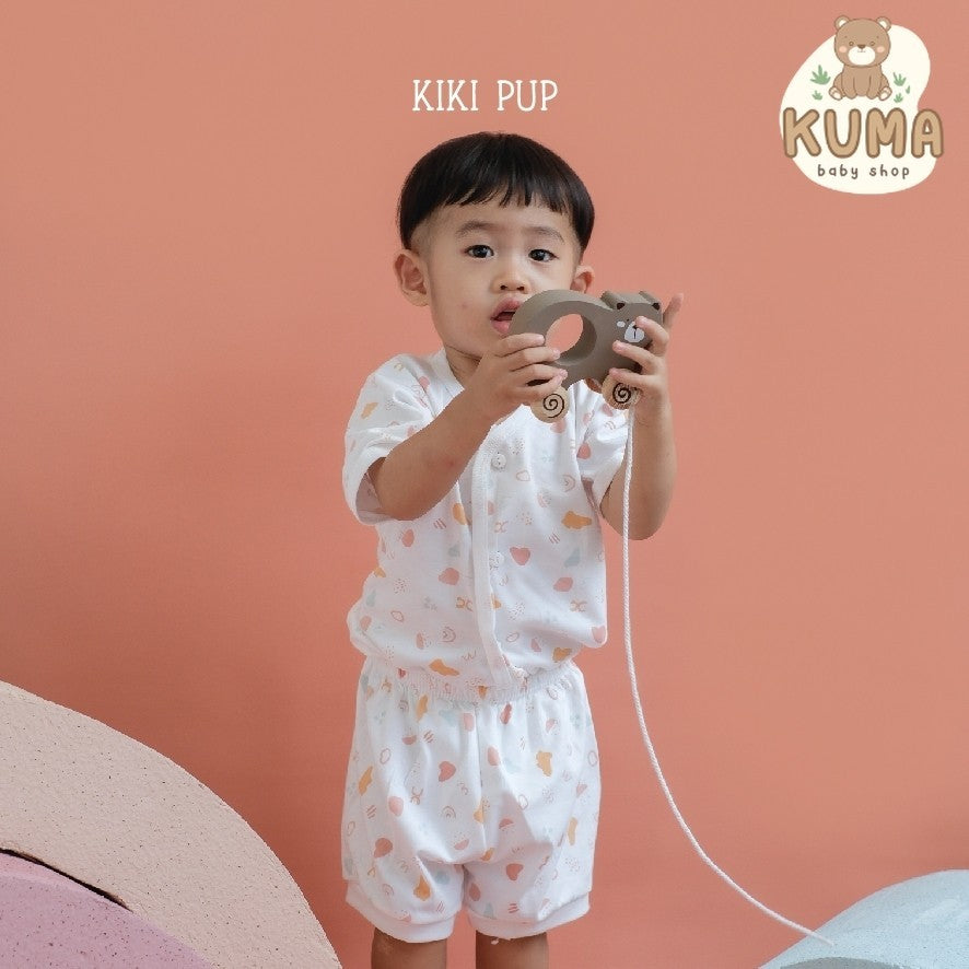 KIKI PUP - Short Set (Abstract) - Piyama Bayi / Baju Bayi / Baju Anak