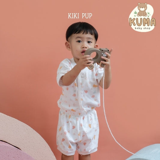 KIKI PUP - Short Set (Abstract) - Piyama Bayi / Baju Bayi / Baju Anak