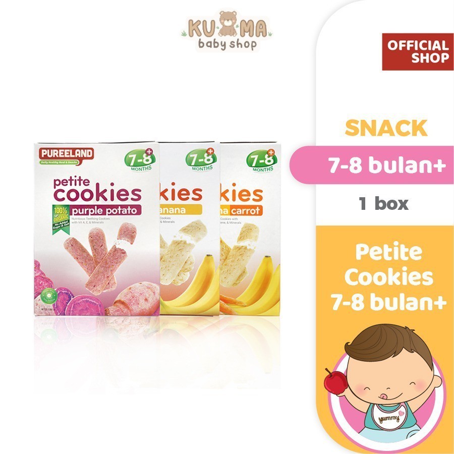 Pureeland Baby Cookies 7 - 8 Bulan  / MPASI Bayi Organik / Makanan Bayi / Snack Bayi / Biskuit Bayi