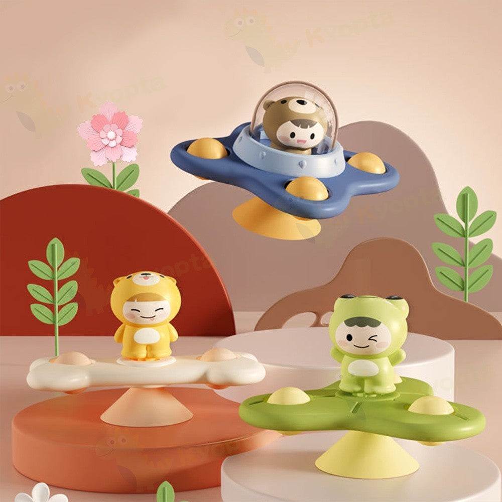 Kyopta Mainan fidget spinner anak pop it Spinner putar Mainan genggam sensor motorik bayi